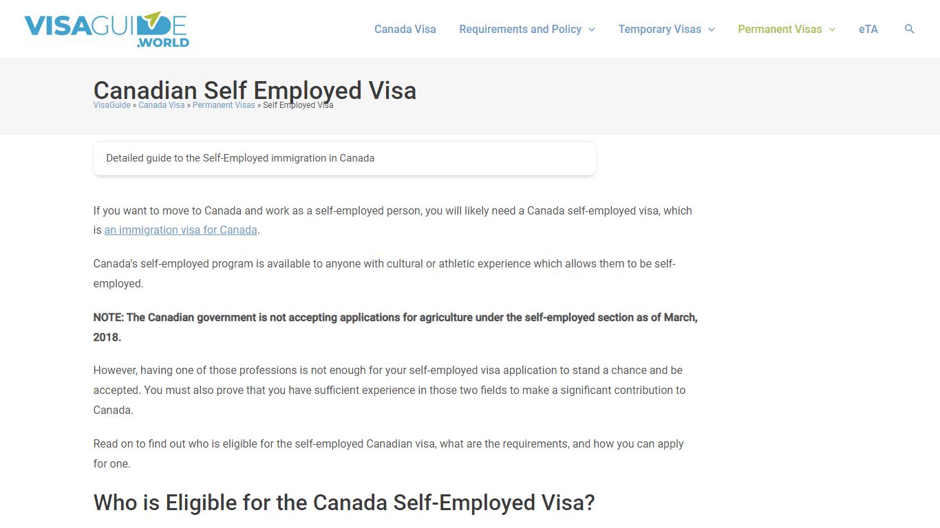 Canada Self Employed Visa - VisaGuide.World - Donuts