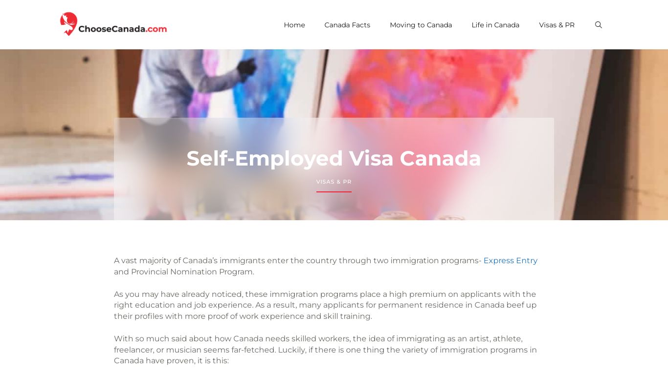 Self-Employed Visa Canada