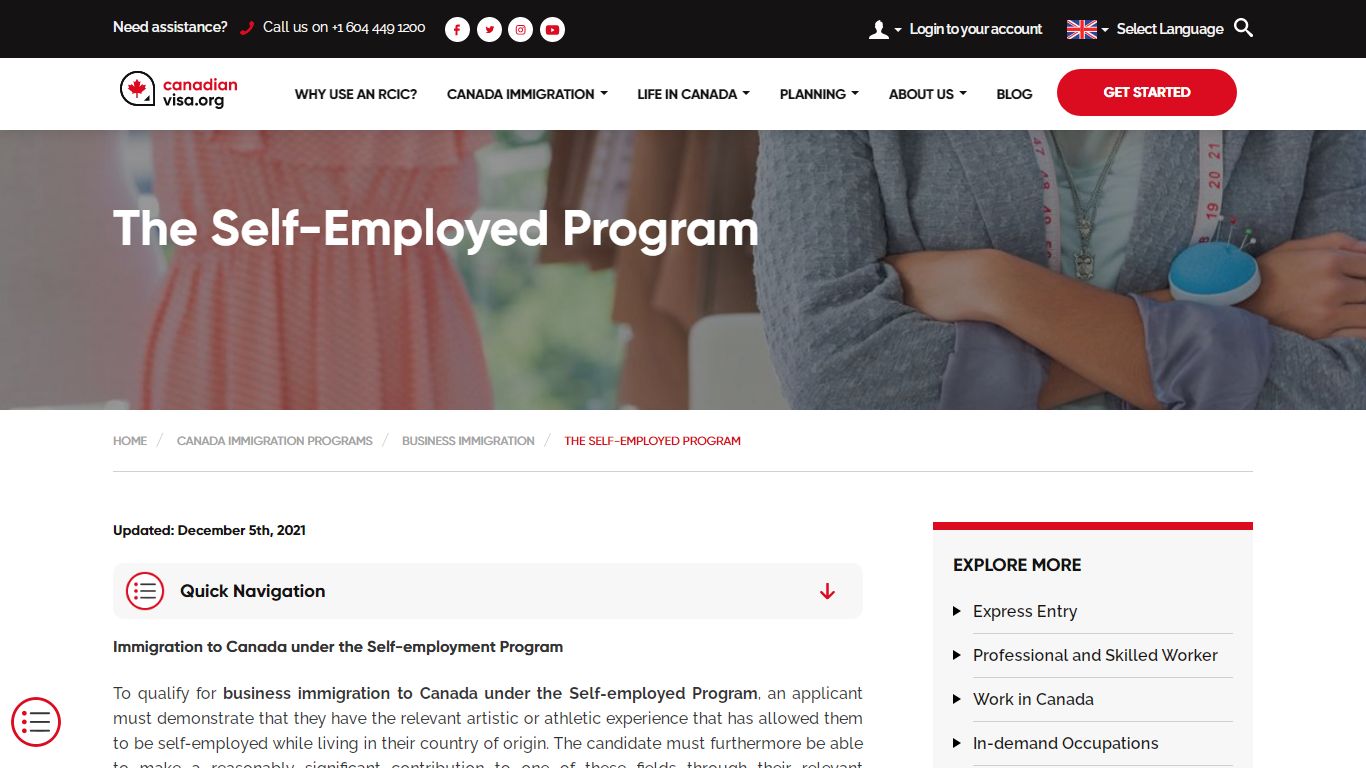 The Self-Employed Program in Canada - Canadianvisa.org